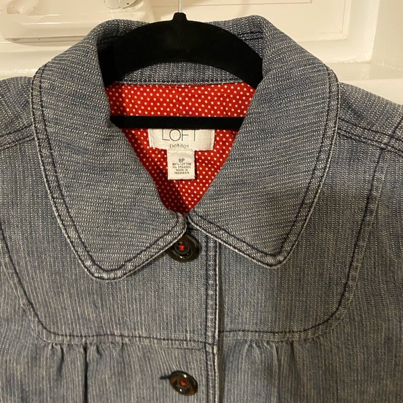 LOFT denim jacket- size 8P - Picture 4 of 8